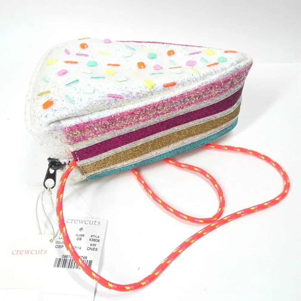 Piece of Cake Glitter Purse Crewcuts J Crew Kids Girls NWT